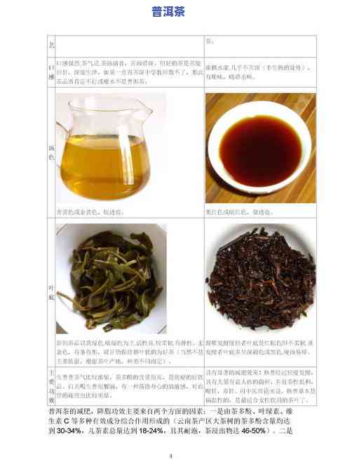 “普洱茶”-普洱茶功效作用与主治