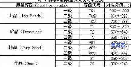 普洱茶品质等级五级详解：含义、标准及解释