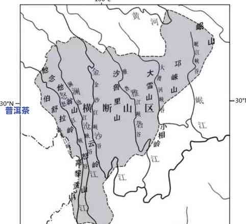 普洱茶地区分布图名山，探秘普洱茶之名山分布：一幅独特的地理画卷
