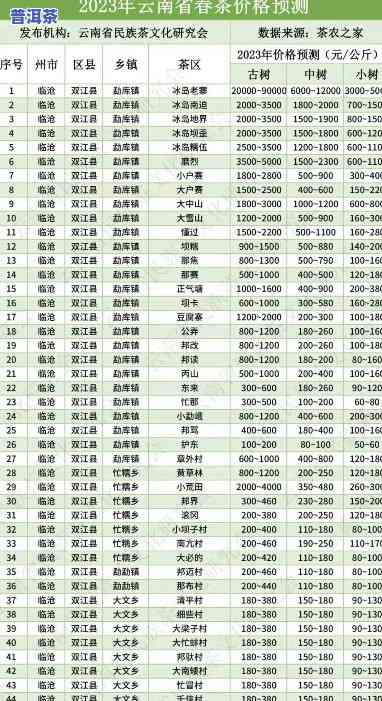 2023年老班章新茶价格公布：每公斤售价多少？