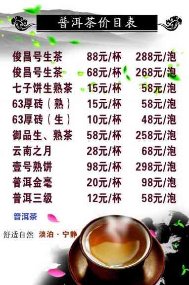 鹤喜普洱茶最新价格-鹤喜普洱茶最新价格表