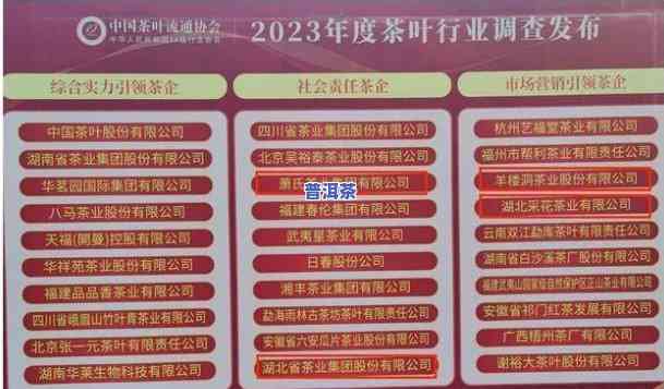 普洱茶最新排名，揭秘！2023年普洱茶最新排名出炉，你喝的是不是其中之一？