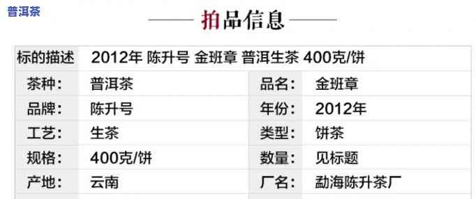 陈升老班章2020年价格表及2008年400克价格