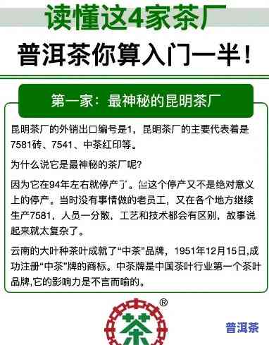 四大普洱茶厂到底谁更好，探秘普洱茶世界：四大工厂实力大比拼，究竟哪家独占鳌头？