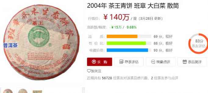 2020-2021年老班章普洱茶价格表