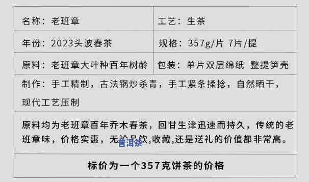 布朗山老班章生茶价格，探究2023年最新布朗山老班章生茶市场价格走势