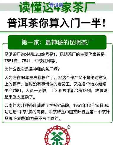 四大主要普洱茶工厂：探秘茶叶生产重镇