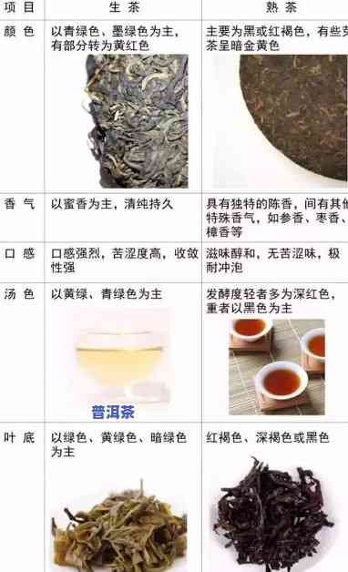 熟普洱茶的更佳搭配表图片，图片展示：熟普洱茶的更佳搭配表